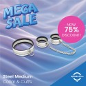Steel Medium Collar & Cuffs