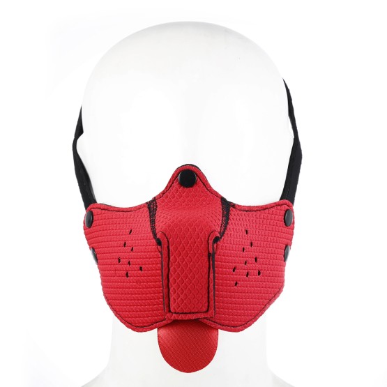 Neoprene Puppy Dog Red Mouth Mask