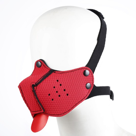 Neoprene Puppy Dog Red Mouth Mask