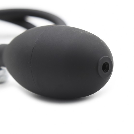 Inflatable Dildo Smooth Black