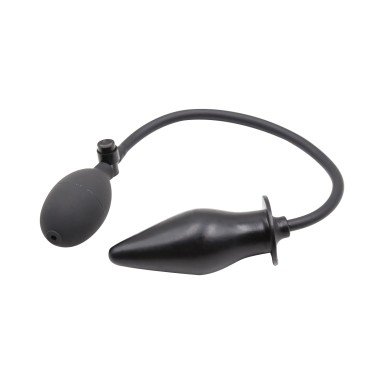 Inflated Anal Spade Plug Black