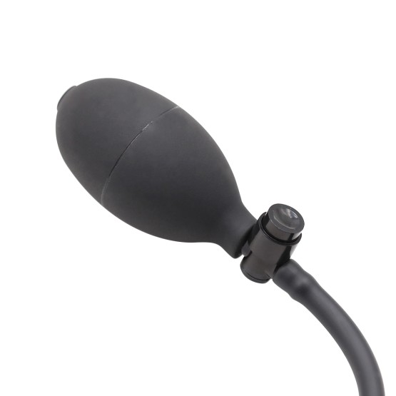 Inflated Anal Spade Plug Black