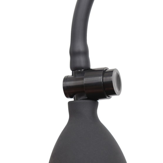 Inflated Anal Spade Plug Black