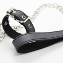 Leather Buckle Ring with Leash