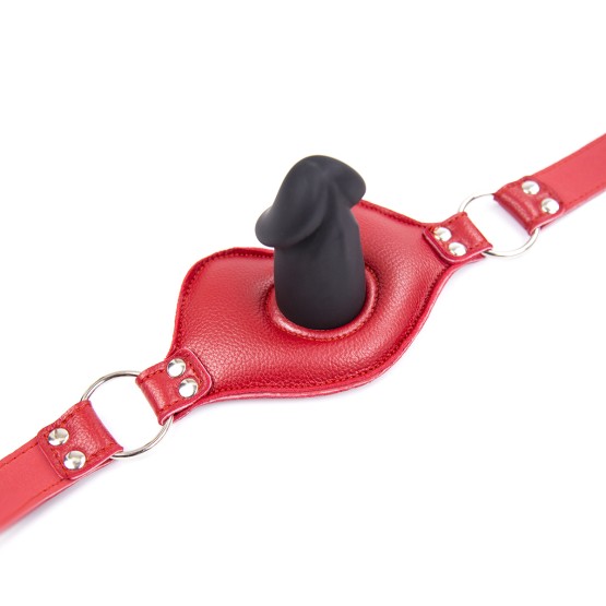 Big Lips Penis Gag Red