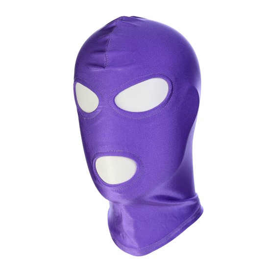 Purple BDSM Hood Classic 3 Hole
