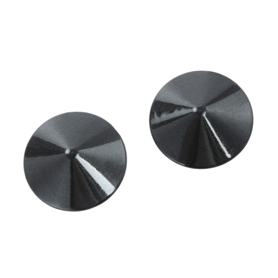 Metal Round Nipple Covers Black