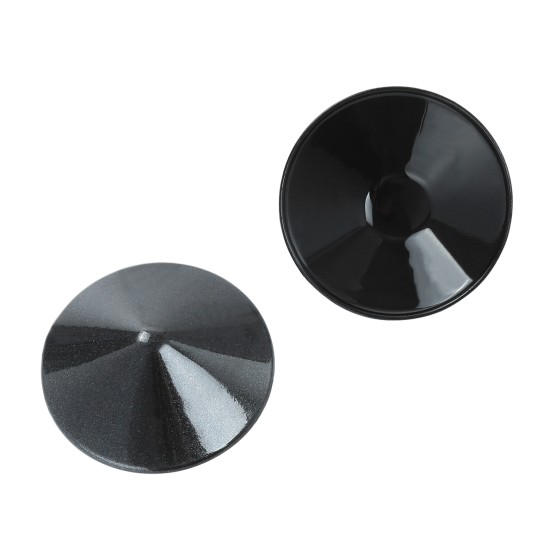 Metal Round Nipple Covers Black