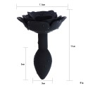 Black Rose Silicone Anal Plug