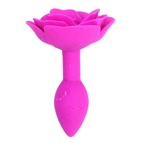 Pink Rose Silicone Anal Plug