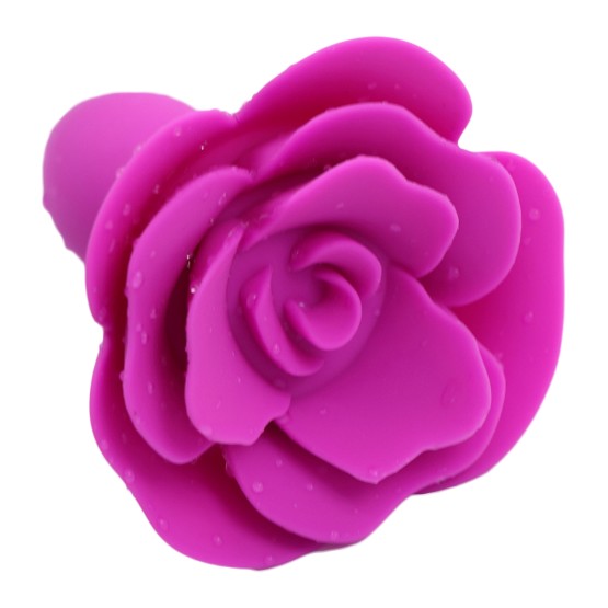 Pink Rose Silicone Anal Plug