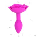 Pink Rose Silicone Anal Plug