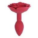 Red Rose Silicone Anal Plug