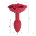 Red Rose Silicone Anal Plug