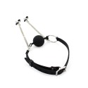 Silicone Ball Gag w/ Nipple Clamps