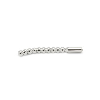 Solid Penis Plug Beaded Curved 10 mm