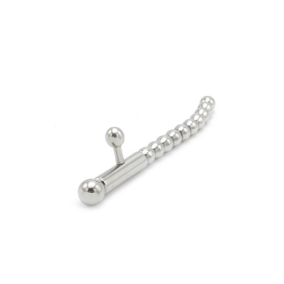 Hollow Penis Plug 2 Removable Nobs Curved