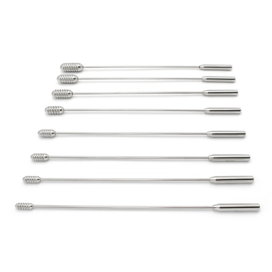Urethral Sound Dilator Groved Beads Set 8 Pcs