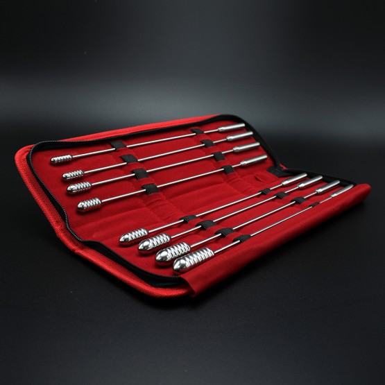 Urethral Sound Dilator Groved Beads Set 8 Pcs