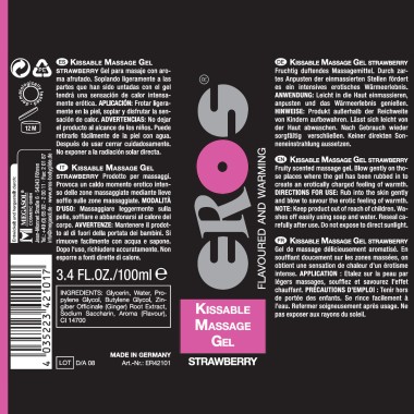 EROS Kissable Massage Gel - Strawberry 100ml