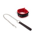Collar Red & Black with Leash