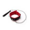 Collar Red & Black with Leash