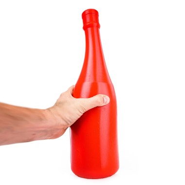 Champagne Bottle Large Red