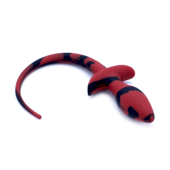 Anal Plug Dog Tail Black/Red