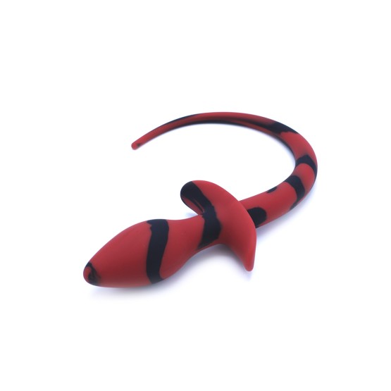 Anal Plug Dog Tail Black/Red