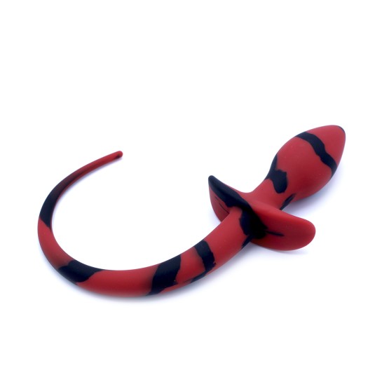 Anal Plug Dog Tail Black/Red