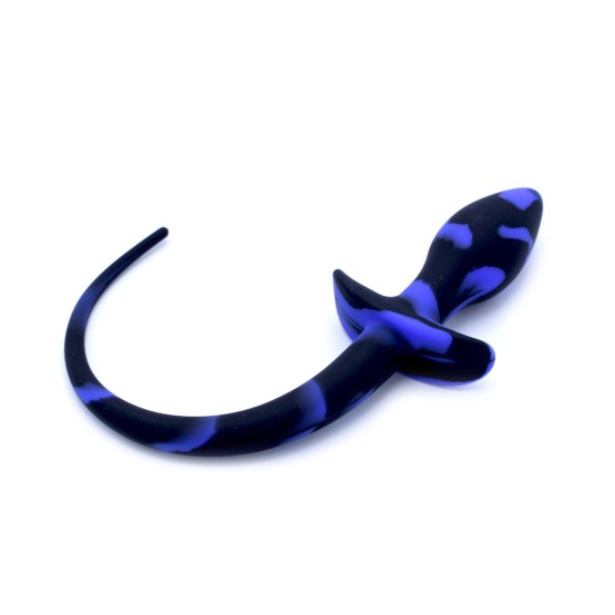 Anal Plug Dog Tail Black/Blue