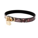 Collar/Bracelet One-size Narrow Gold/Pink Reptile