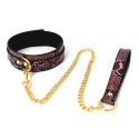 Collar Gold/Pink Reptile with Leash