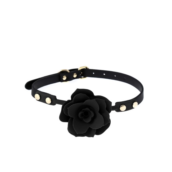 Silicone Black Rose Gag