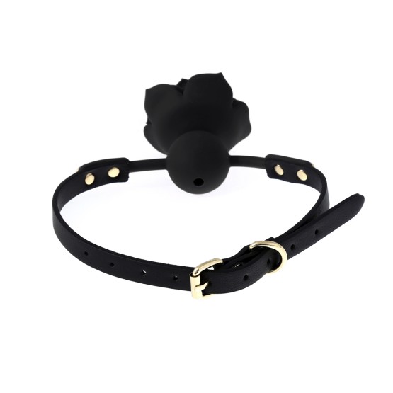 Silicone Black Rose Gag