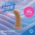 Ribbed Penis XL Shinny Flesh