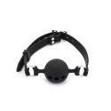Silicone Ball Gag with Holes Black