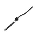 Silicone Ball Gag with Holes Black