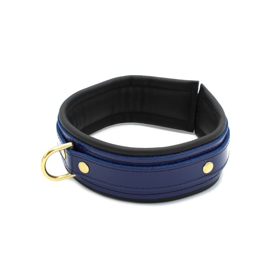 Blue Leather Collar