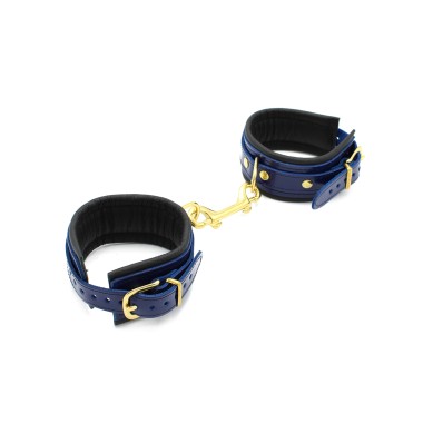 Blue Leather Anklecuffs