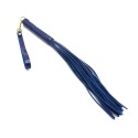 Blue leather whip with handle