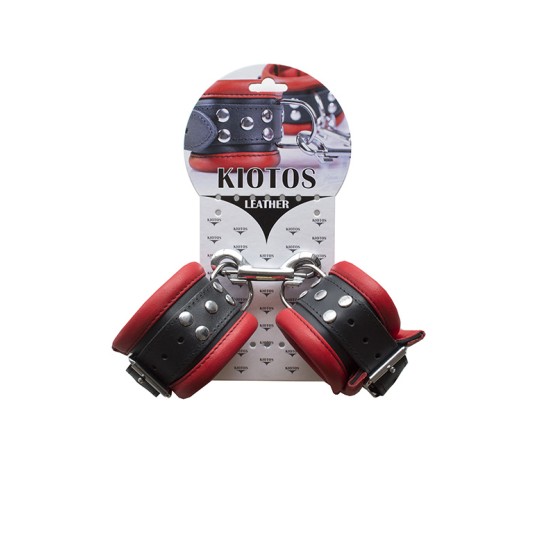 Leather Handcuffs Red - 6,5 cm