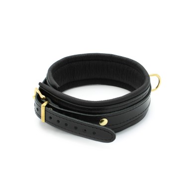 Shiny Black Leather Collar