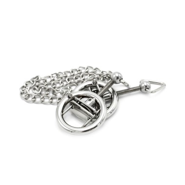 Nipple Clamps Rings Screwed with Chain