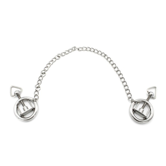 Nipple Clamps Rings Screwed with Chain