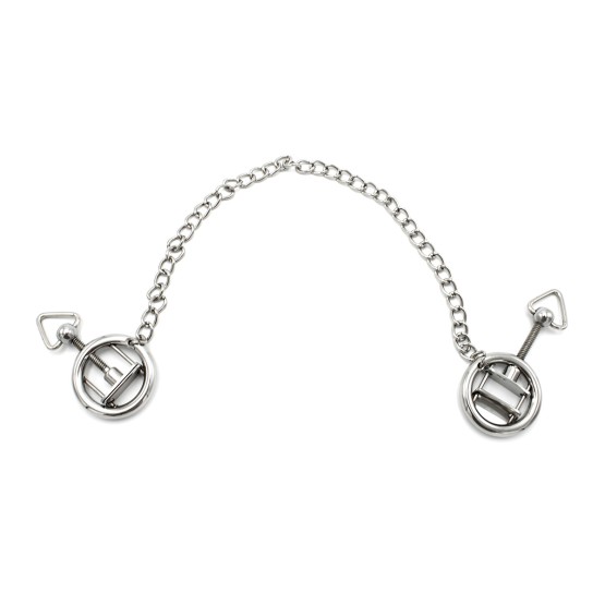 Nipple Clamps Rings Screwed with Chain