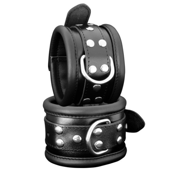Leather Anklecuffs Black - 6,5 cm