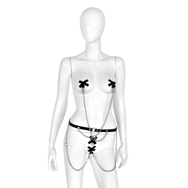 Leather Hip Belt and Rings with 4 Clamps