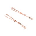 Rose Nipple Clamps Pinchers with Rhinestones