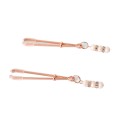 Rose Nipple Clamps Pinchers with Rhinestones